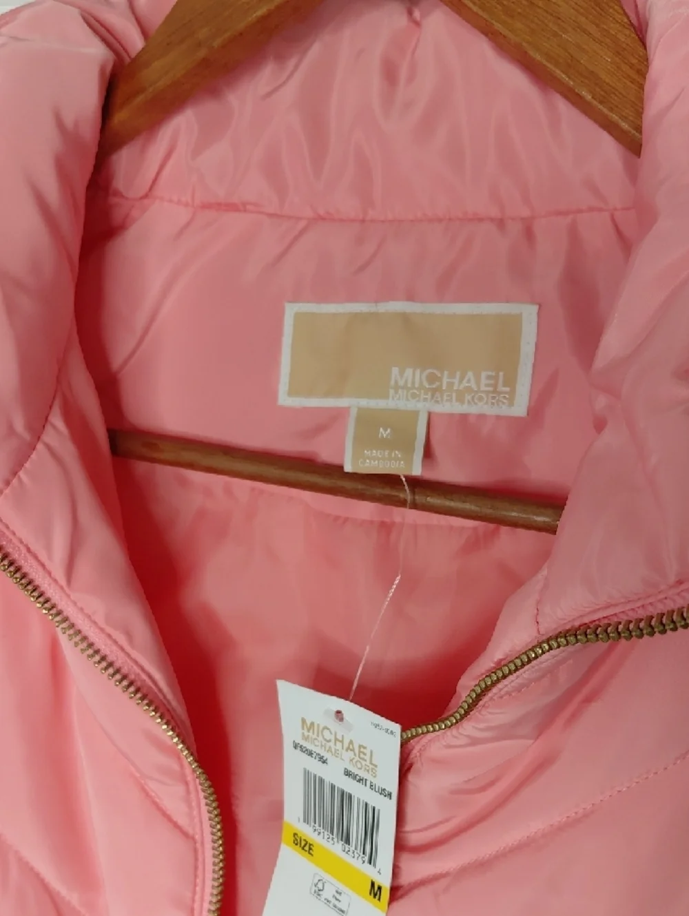 MICHAEL Michael Kors Pink Quilted Puffer Vest - Picture 4 of 6